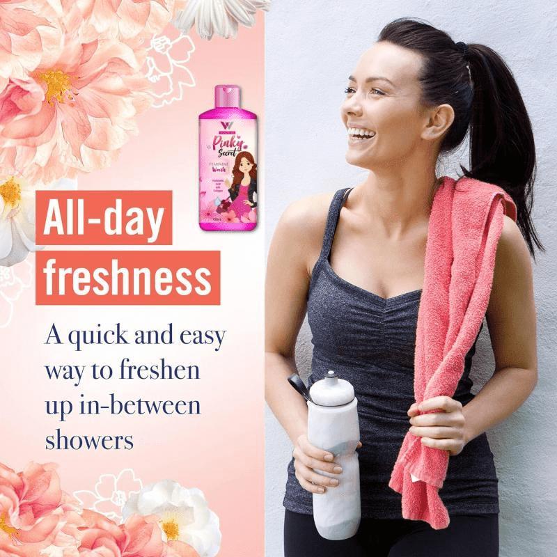 Buy 1 Take 2  Removes Odor causing bacteria, pH Balanced Feminine Wash Refreshing & Soothing Feminine Wash for Sensitive Skin,selfcare,feminine care Comfort  150ML*3